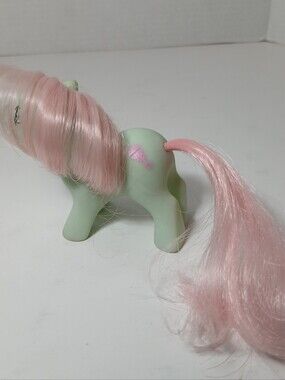 1985 My Little Pony G1 Baby Cuddles Rattle Vintage Teal Pink Hair
